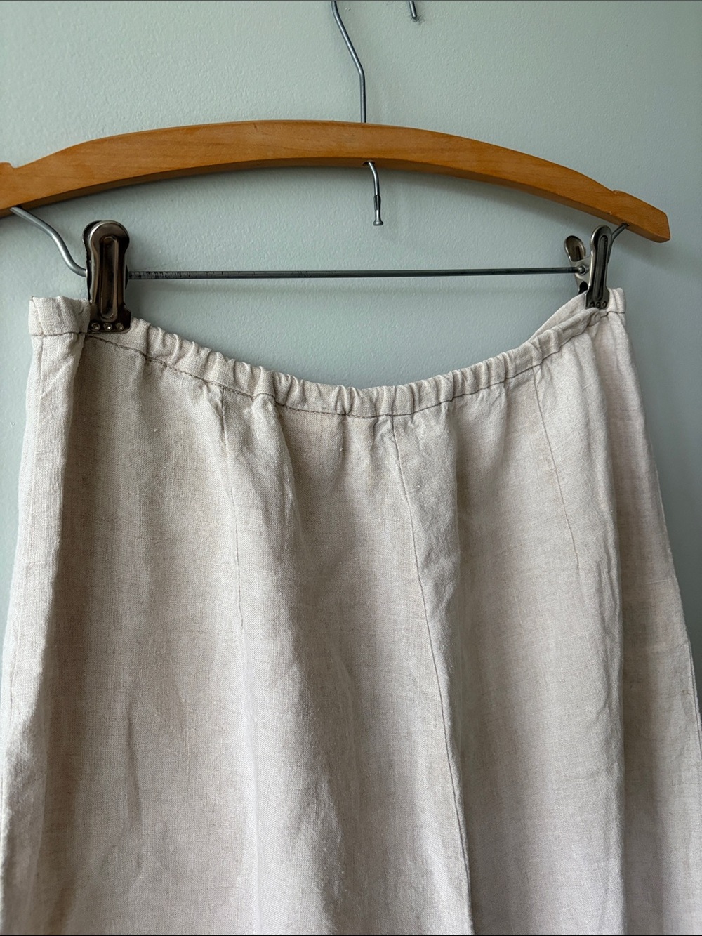 Eddie Bauer Button-Front Flax Linen Skirt - Picture 5 of 6